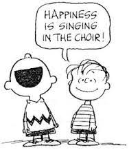 Felicità è cantare nel coro. cit. Peanuts